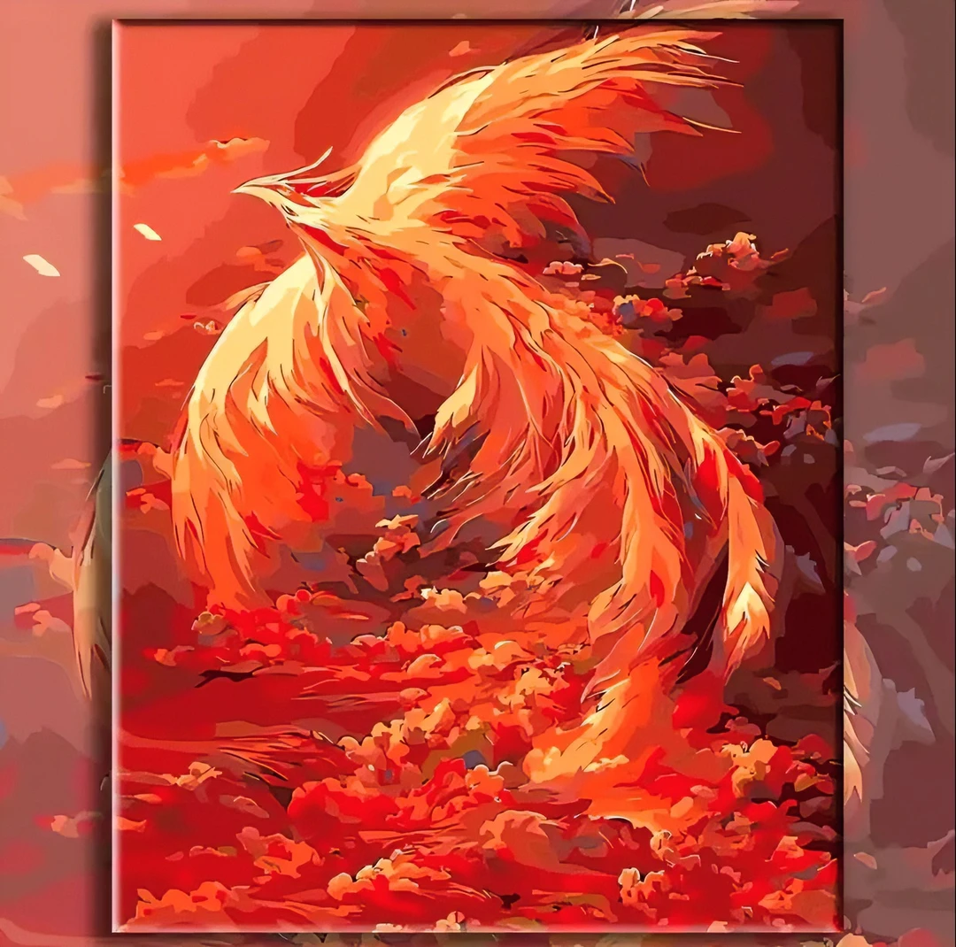 【送独角鹿画笔】丙烯画DIY数字油画油画零基础画画简单填彩艺术