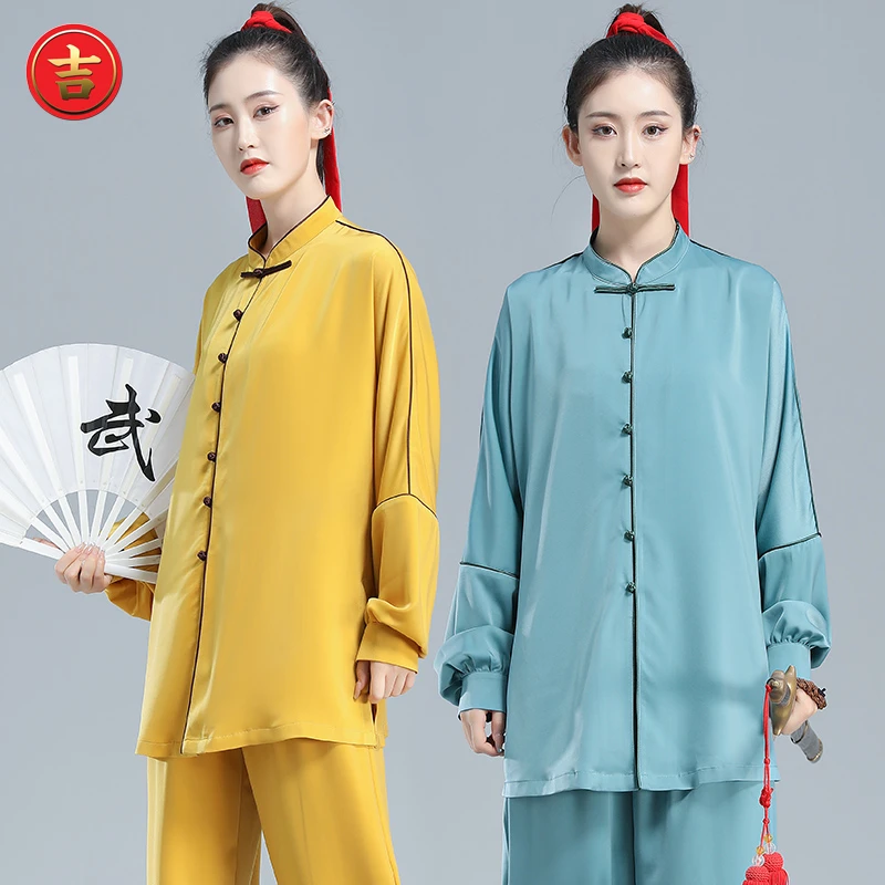 太极服女高端飘逸2023新款女装春秋季太极拳练功服套装太极服装男
