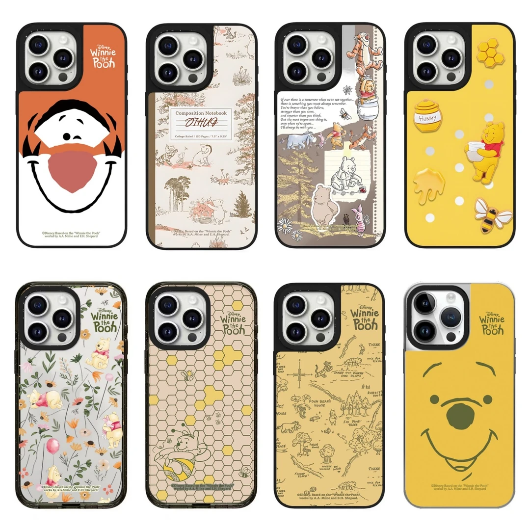 维尼熊&老友记系列镜面手机壳苹果适用于iPhone15/14/13/12