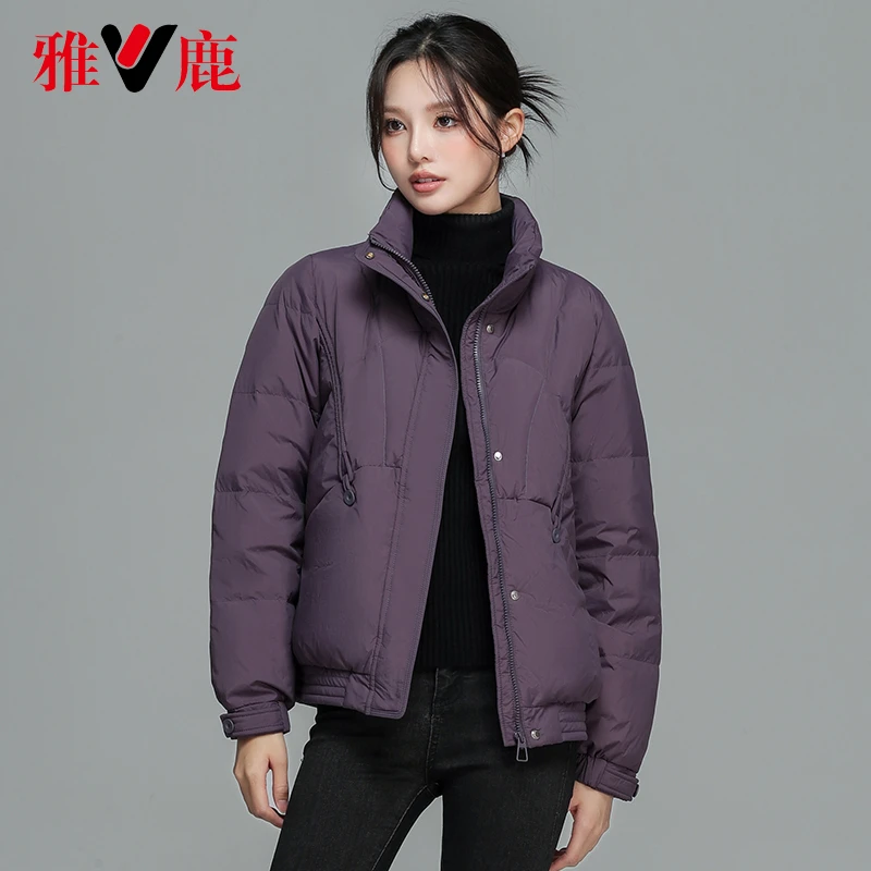 雅鹿优选2024冬季新款羽绒服女妈妈立领宽松显瘦百搭厚外套大加厚