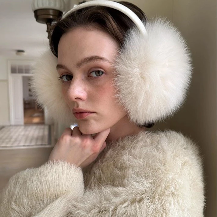 bella家『温暖系』狐狸绒耳罩冬季可爱保暖绒毛防风耳套耳护百搭