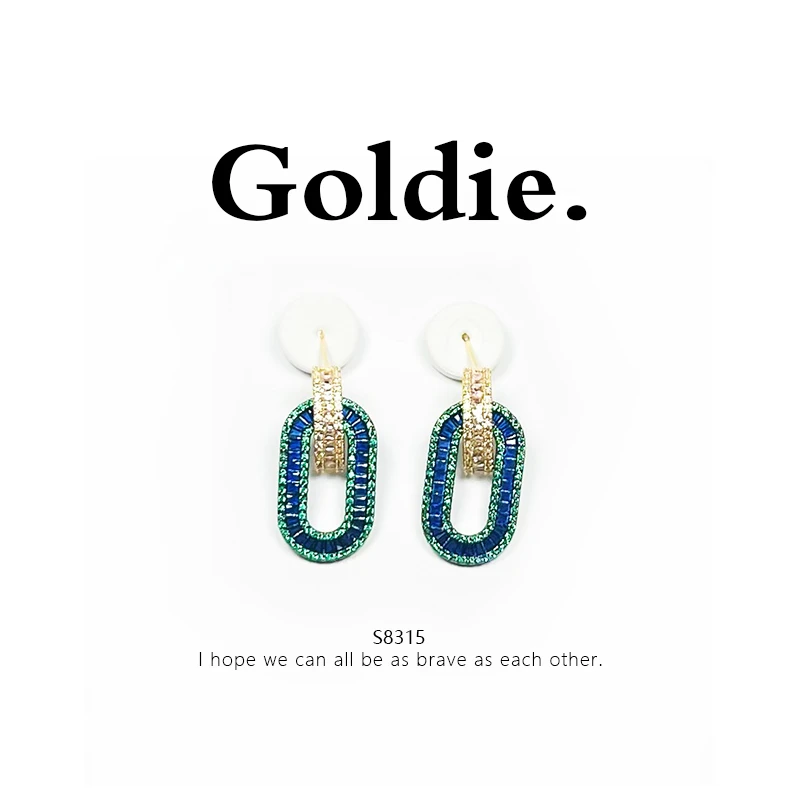 铜合金耳饰 设计师款经典时尚气质耳饰 8315