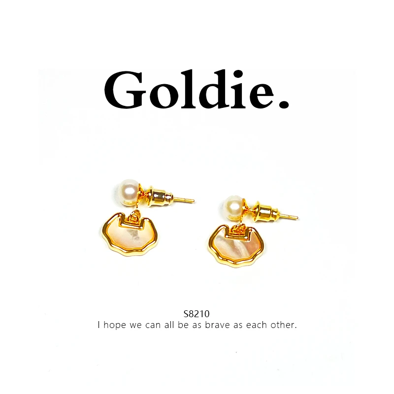 铜合金耳饰 设计师款百搭气质耳饰耳钉8210