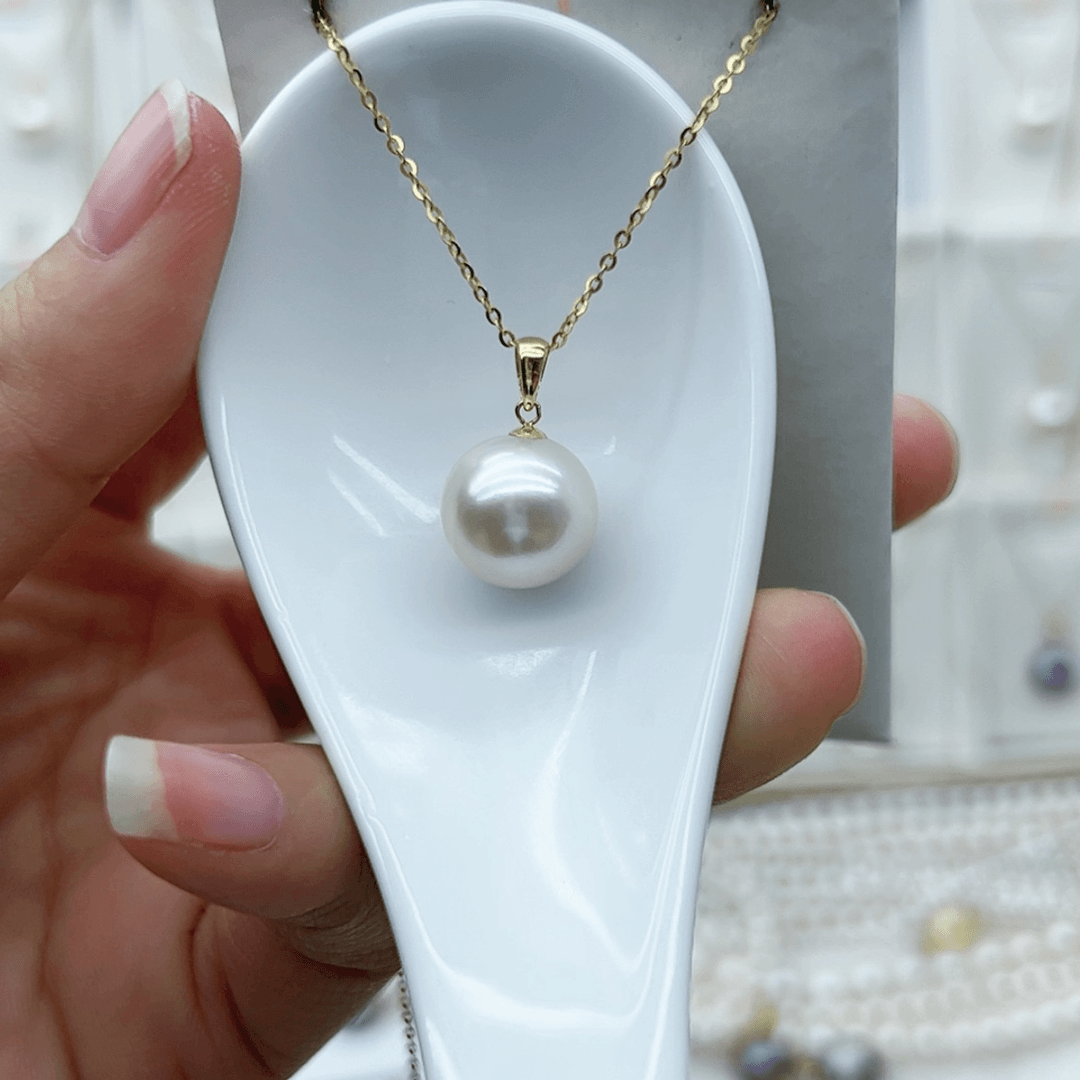 【闪购商品】淡水珍珠吊坠(不含链)18K金镶嵌