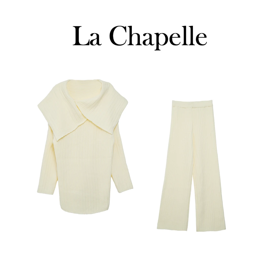 La Chapelle/拉夏贝尔新款慵懒气质百搭时尚针织套装 L0473L51392