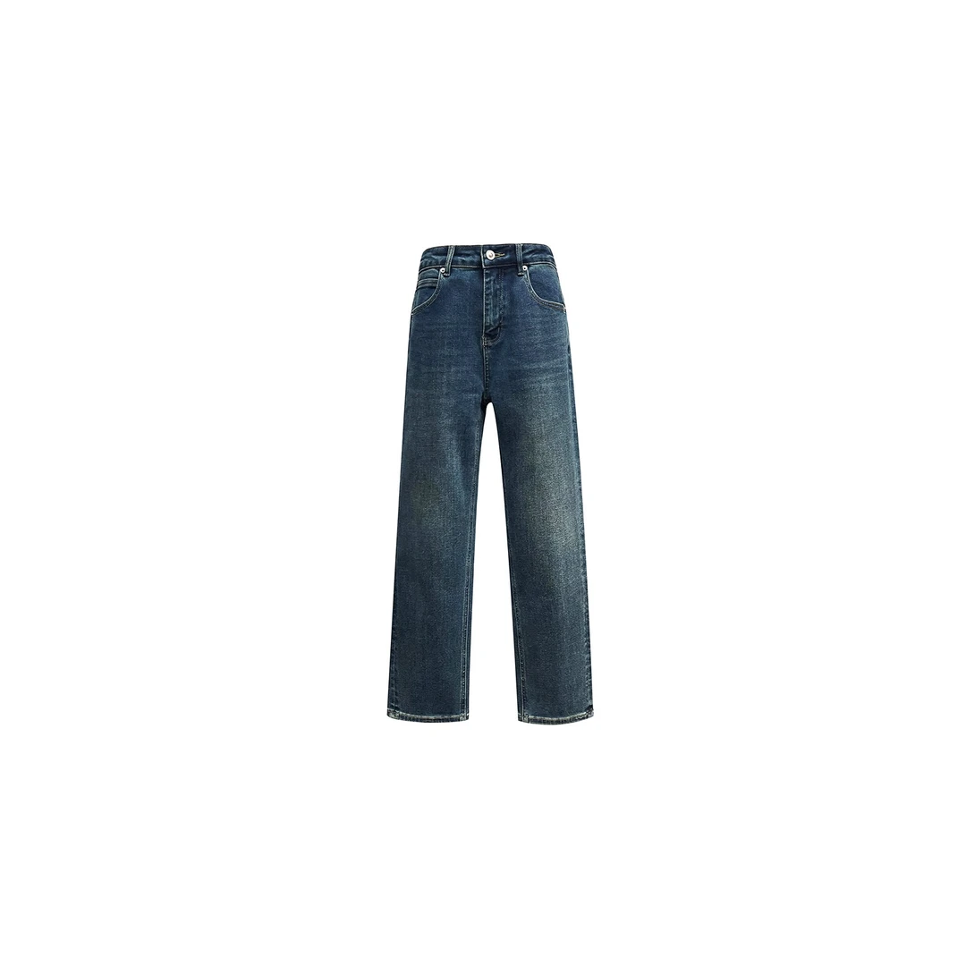 【加绒牛仔裤】秋冬百搭神裤加绒小直筒九分牛仔裤#342008