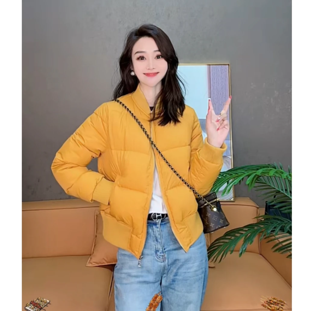 0255韩系加厚保暖短外套简约纯色高级感ins风小个子上衣外套