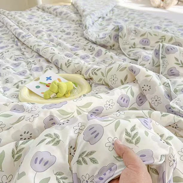 【小高夫妇】XIINGYANG&凉感丝印花豆豆夏被