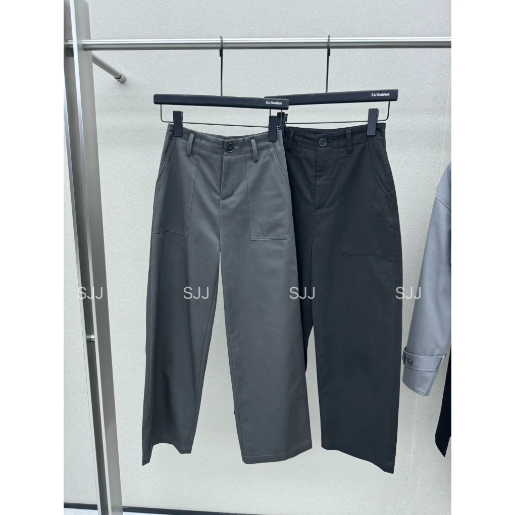 【娇娇私服订制】秋冬新款休闲简约高腰直筒裤92008#