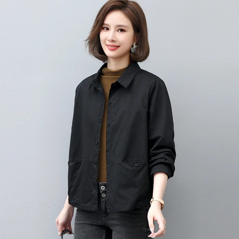 春秋休闲中年妈妈短外套女2025新款高端大码宽松洋气百搭夹克上衣