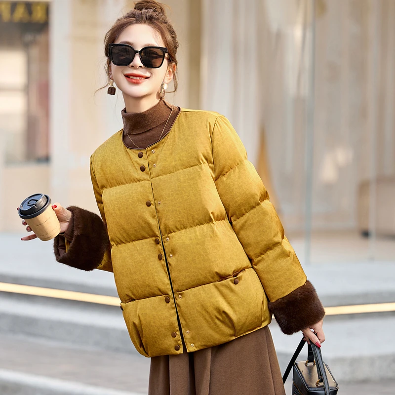 中式国风复古羽绒服女短款冬2025新款高端时尚气质白鸭绒保暖外套