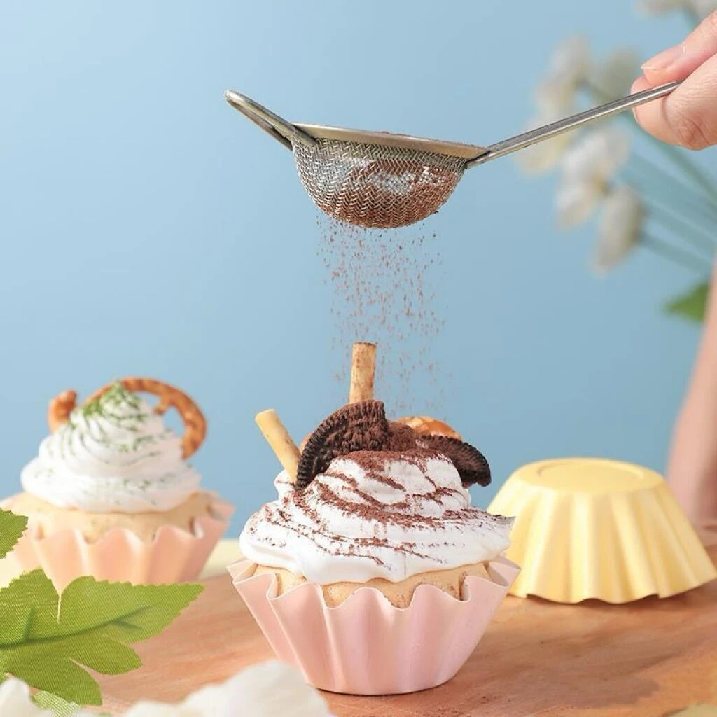 雪媚娘星纹布丁杯子玛芬蛋糕青团托耐高温烘焙纸杯一次性硬质纸托