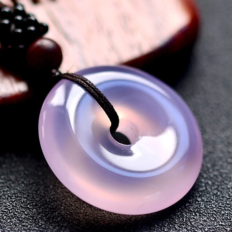 正品玉髓多款可选择平安扣吊坠平安扣髓紫玛瑙吊坠项链坠挂件女款