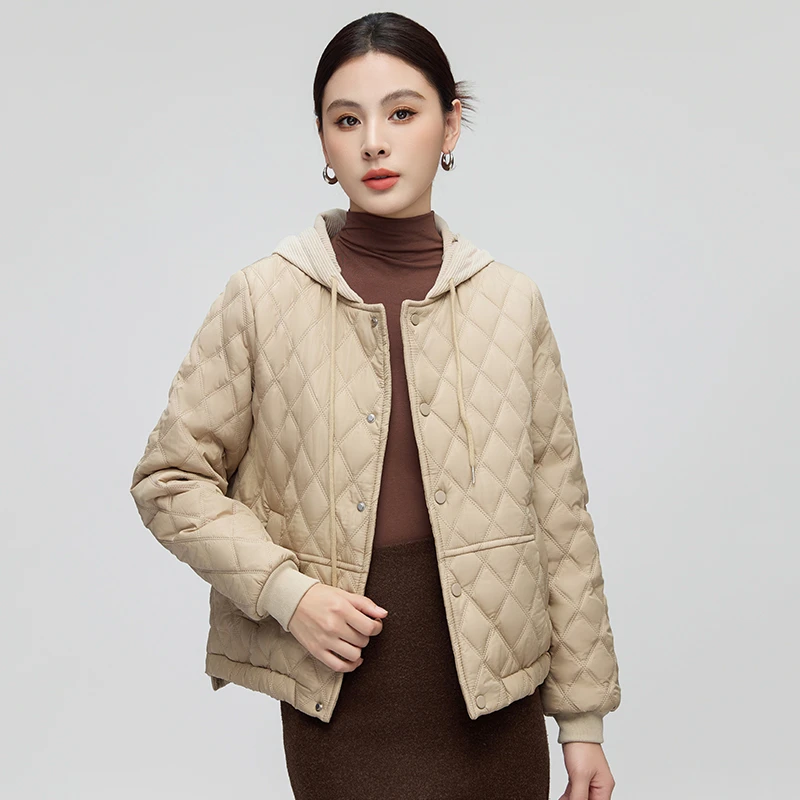 棉衣外套女短款2025新款韩版宽松连帽小个子棉袄轻薄棉服