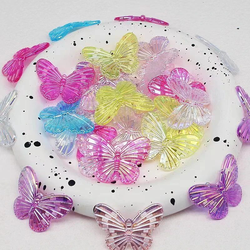 【班班精选】炫彩水晶小蝴蝶亚克力材质精致发饰头箍制作材料
