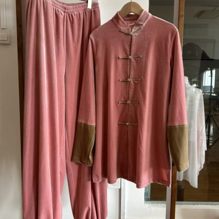 马蕾太极秋季新款太极服新款进口丝绒面料太极服