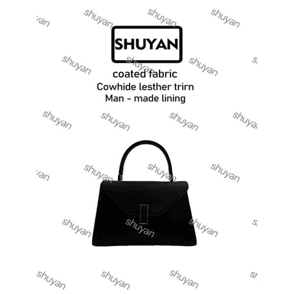 姝宴手工打造真皮女士新款包TA0075黑色万手提