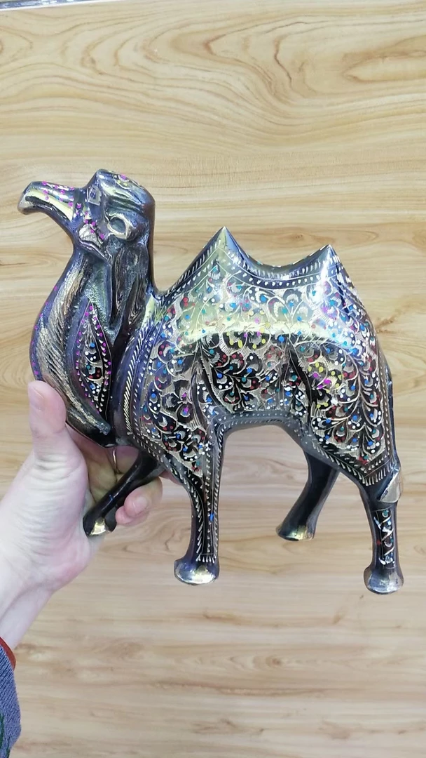 骆驼铜巴基斯坦铜雕手工摆件沙漠之舟骆驼摆件伴手礼西藏不包邮