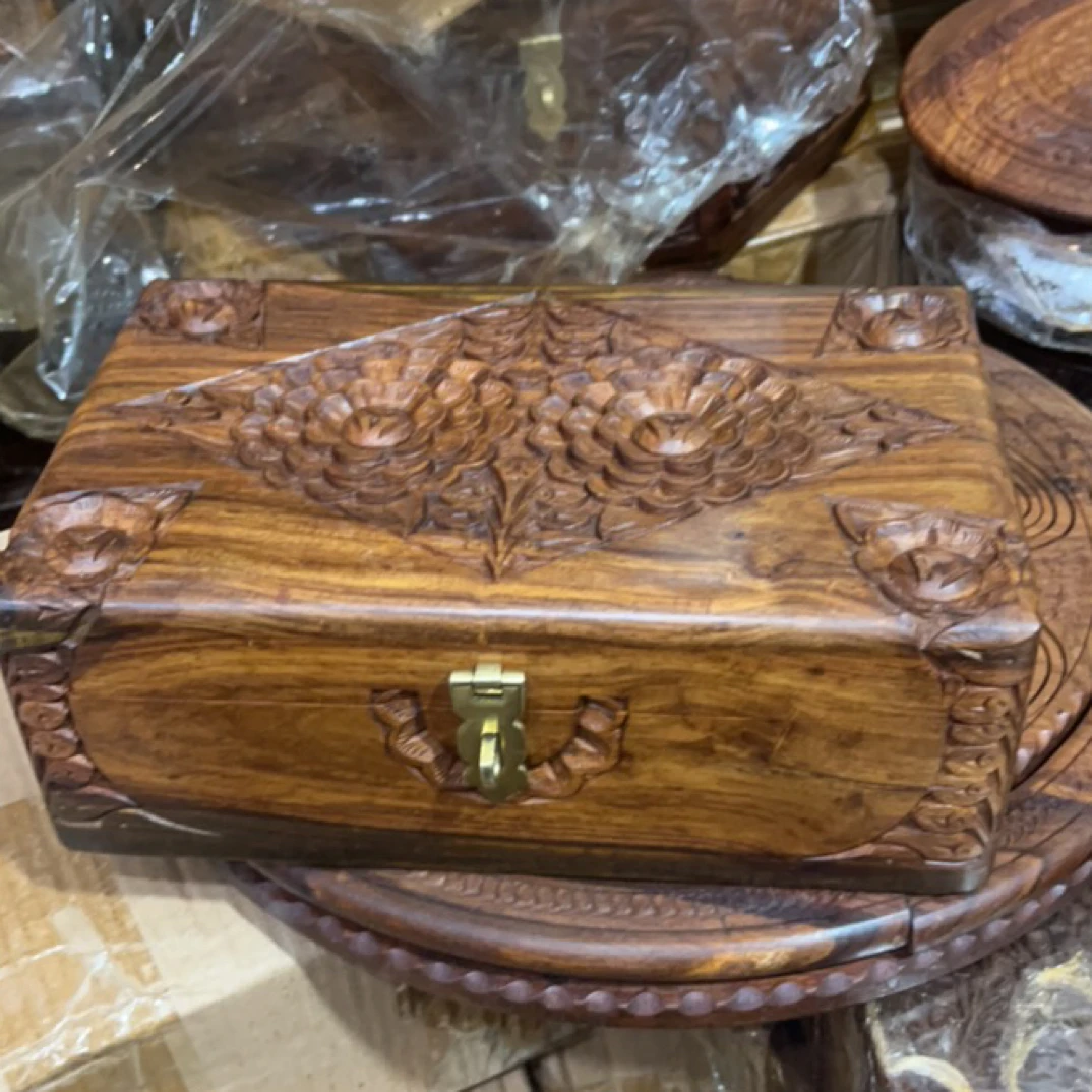 收纳盒分格巴基斯坦木雕手工