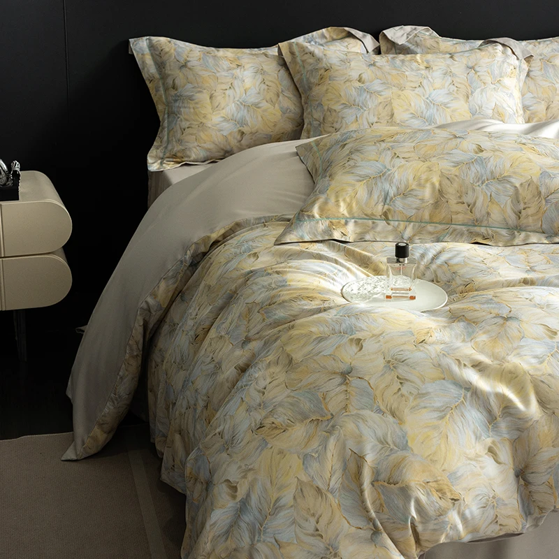 金枝玉叶四件套美式简约轻奢印花