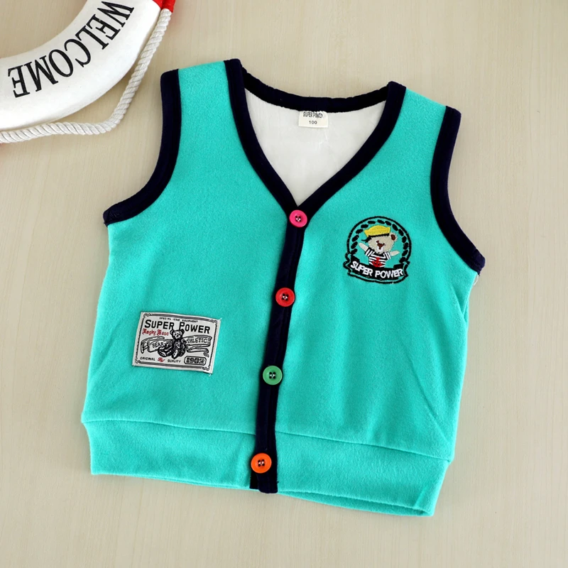 婴儿加绒马甲加绒坎肩男女宝宝内穿冬季休闲儿童马夹秋冬加厚外穿