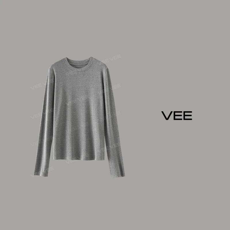 【短视频】VEE【随心穿】多色百搭简洁合身经典圆领简约长袖T恤