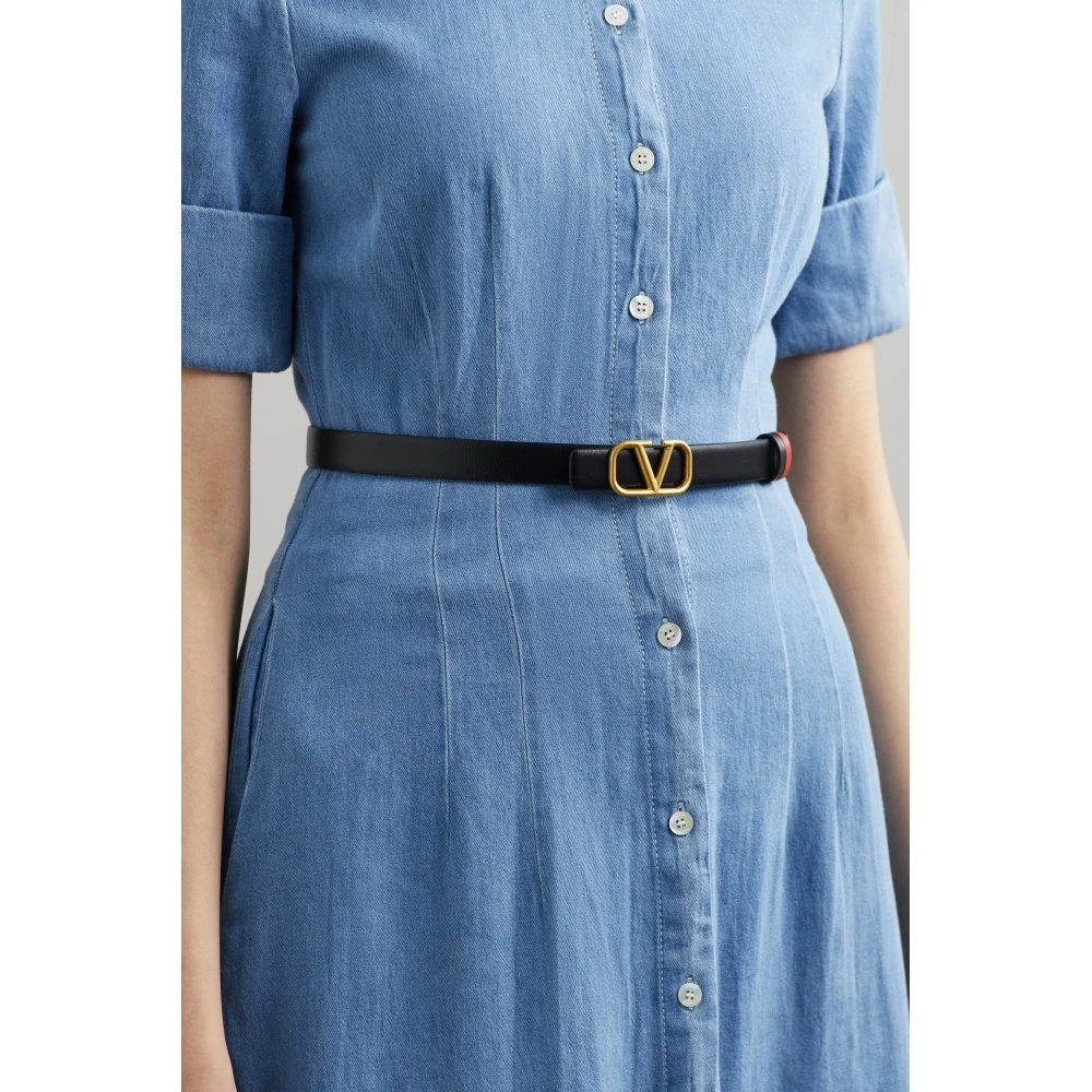 Valentino Valentino Garavani “VLOGO” 双面皮革腰带NAP颇特