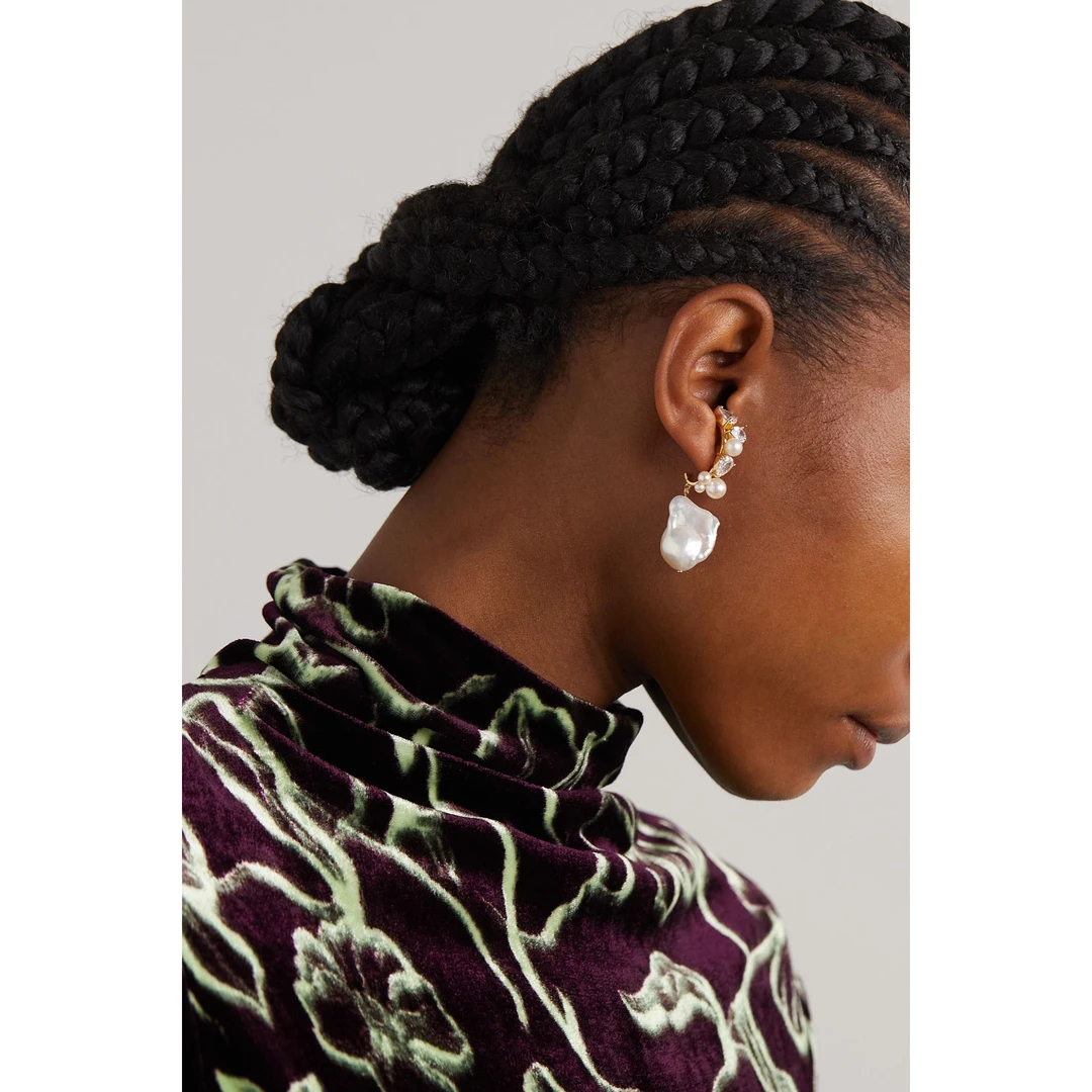 【繁花风格】Completedworks 托帕石、珍珠、镀金耳环珠耳环NAP颇特