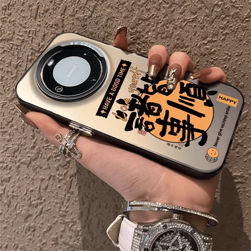 适用华为mate60pro+手机壳新款mete50诸事皆顺40创意文字30保护套