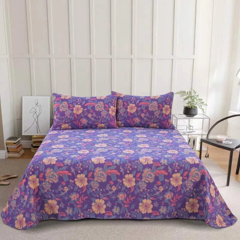 【紫萱】全棉A类色织透气双层纱48*74枕套一对装