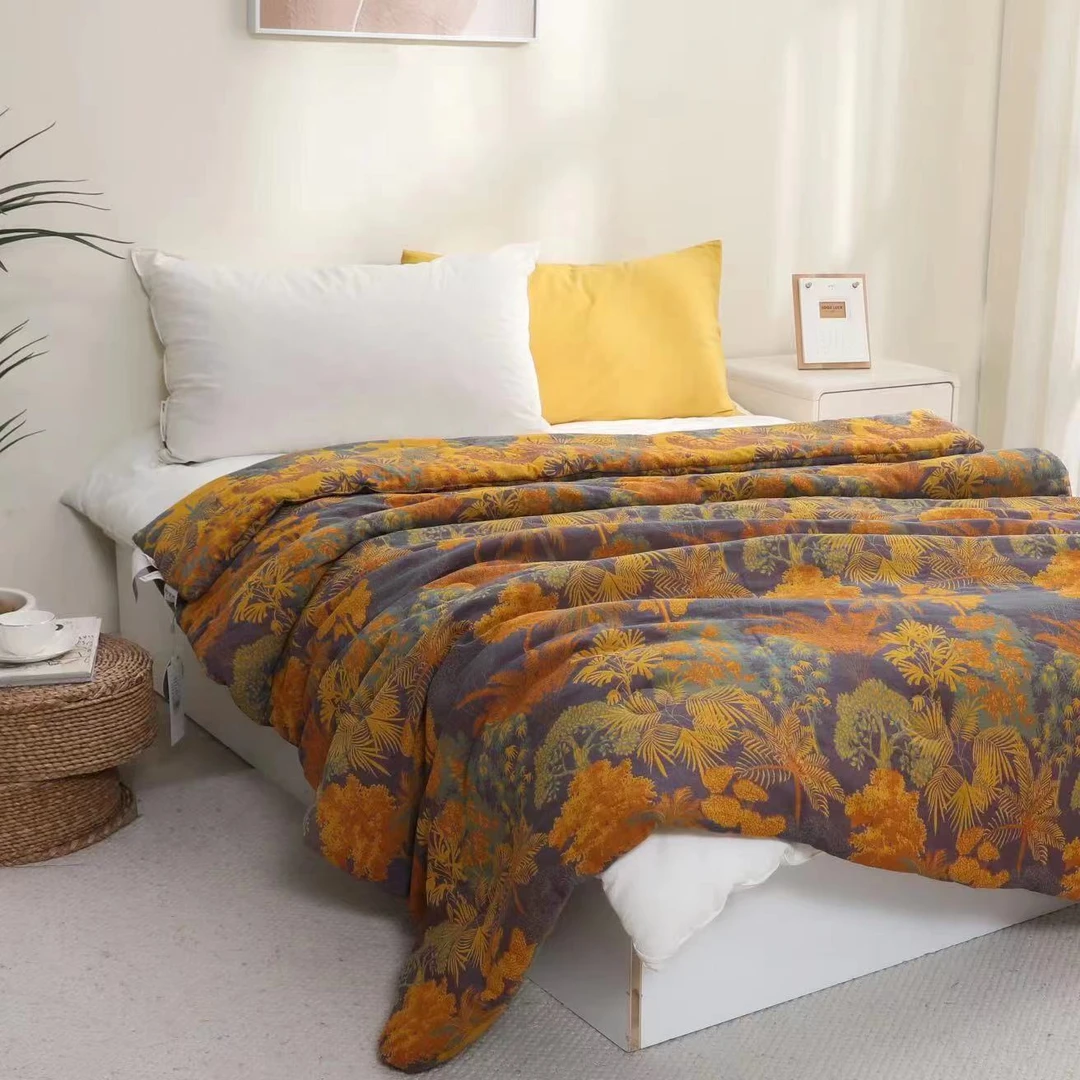 【热带雨林】1.2*1.5米全棉双层纱被子