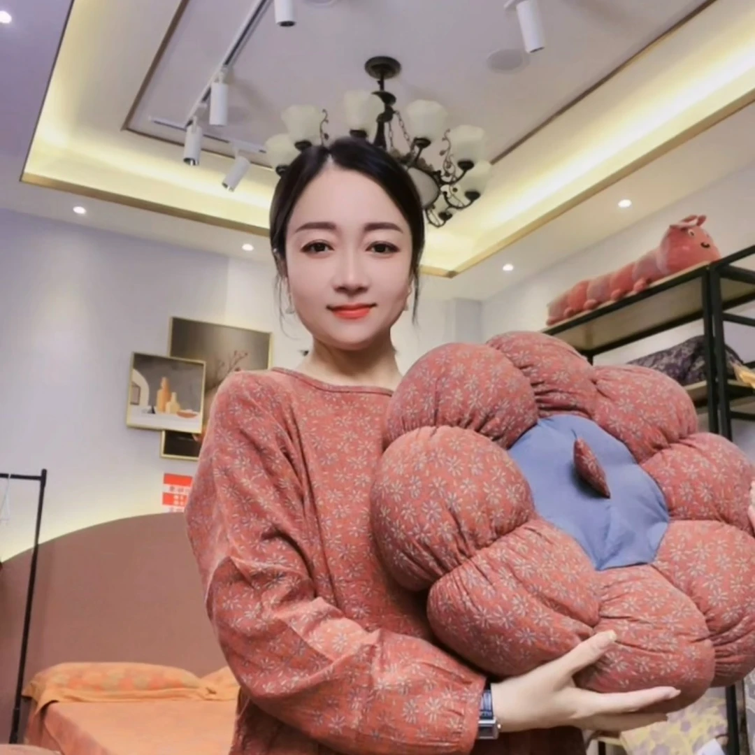 嘉蕴莱-烟花南瓜枕全棉双层纱60*60cm可机洗可水洗