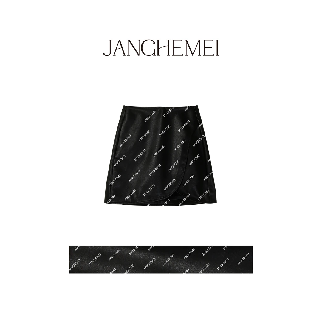 JANGHEMEI【不规则下摆半身裙】高腰显瘦A字半裙 B16580M41