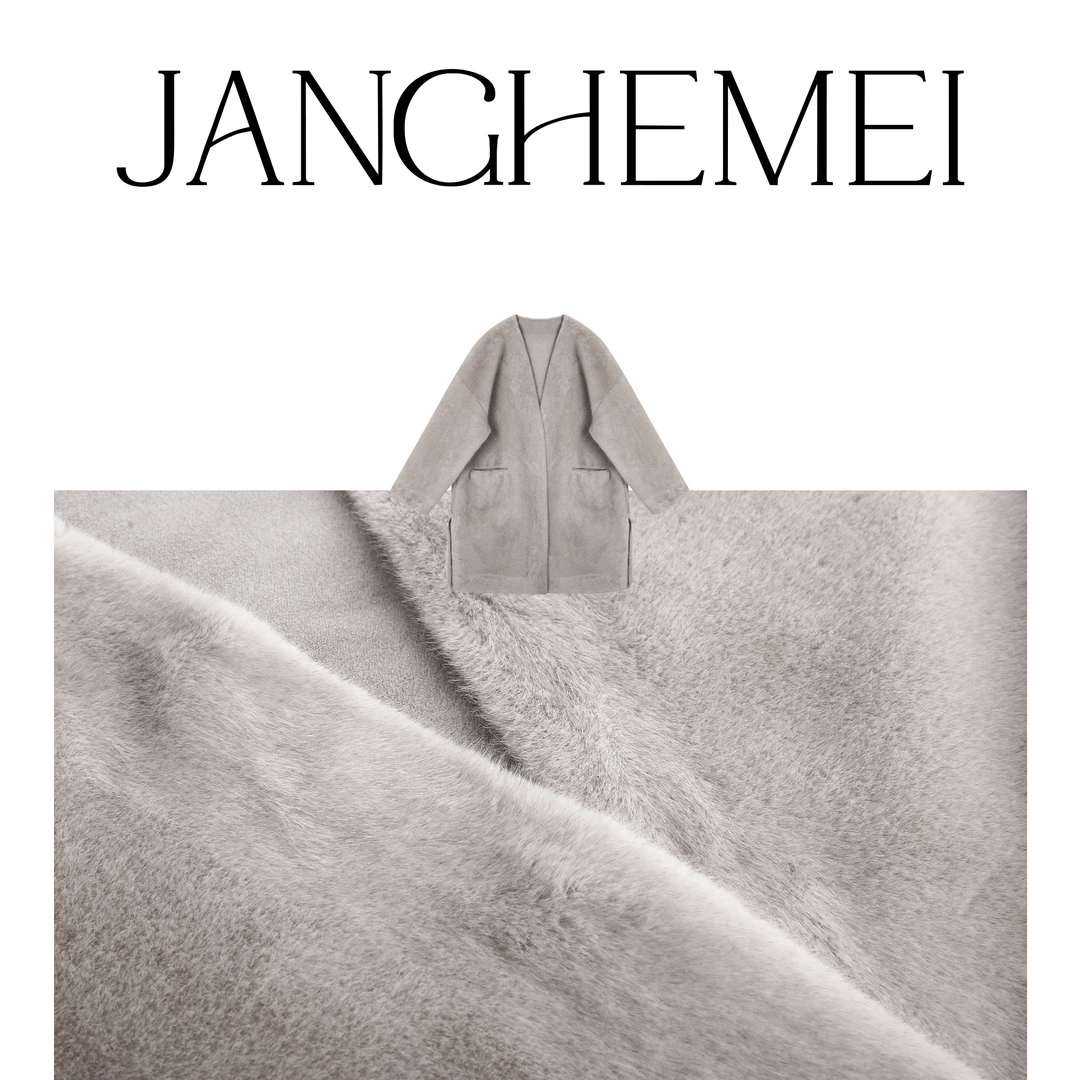 JANGHEMEI【中长款皮毛外套】热力感宽松加厚大衣 W14592M34