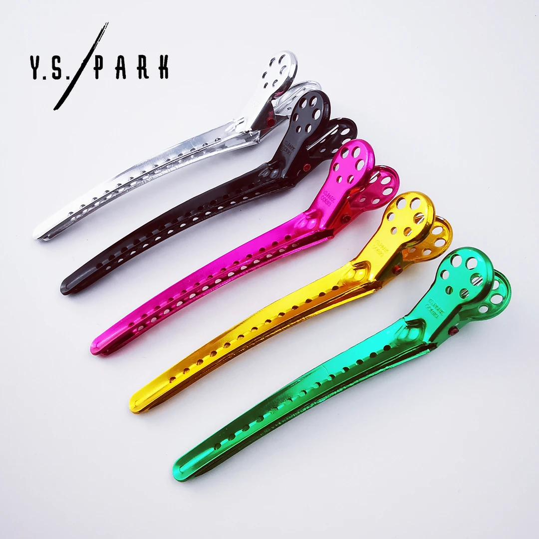彩色美发定位夹不锈钢材质鸭嘴夹分区夹理发专用工具