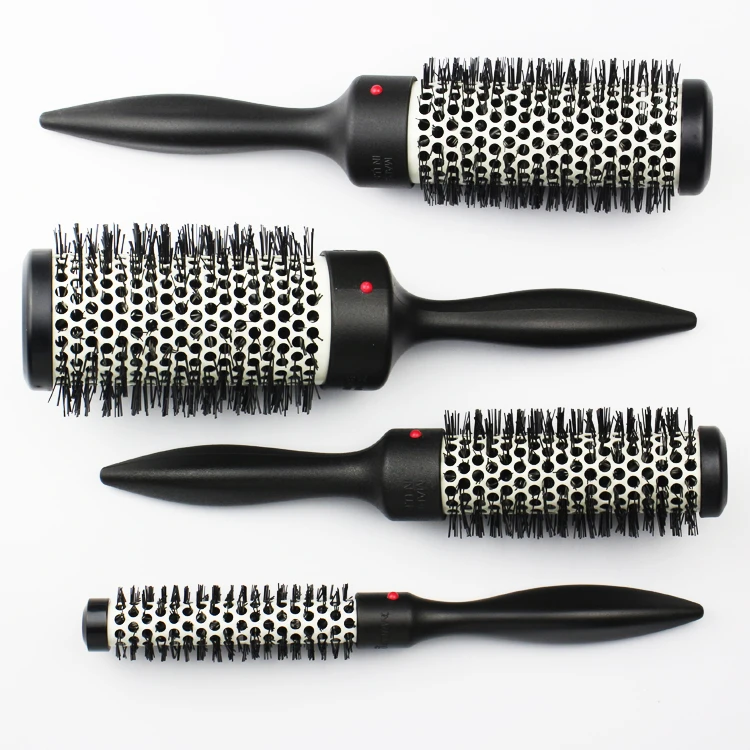 英国DENMAN发廊专业刘海圆滚梳镂空空心陶瓷内扣卷发梳吹直造型梳