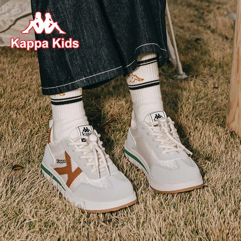 Kappa kids卡帕儿童秋季休闲鞋中大童时尚百搭跑步鞋轻便运动鞋子