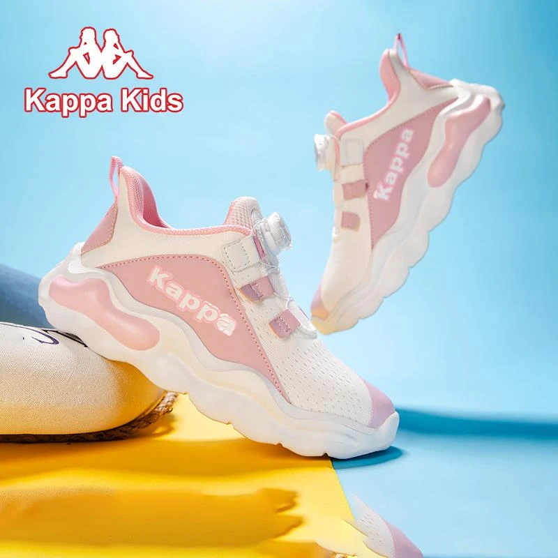 kappa kids卡帕新款网面透气儿童运动鞋百搭户外中大童男女童鞋子