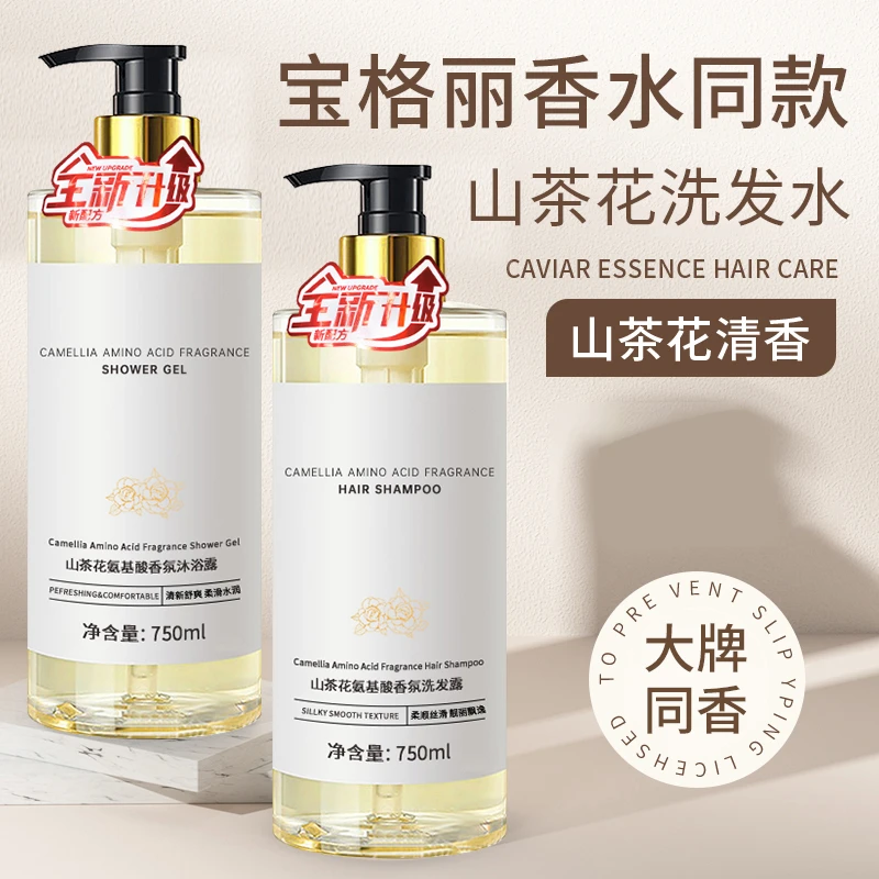 山茶花洗发水氨基酸洗头膏控油蓬松持久留香清新香氛去屑柔顺露香