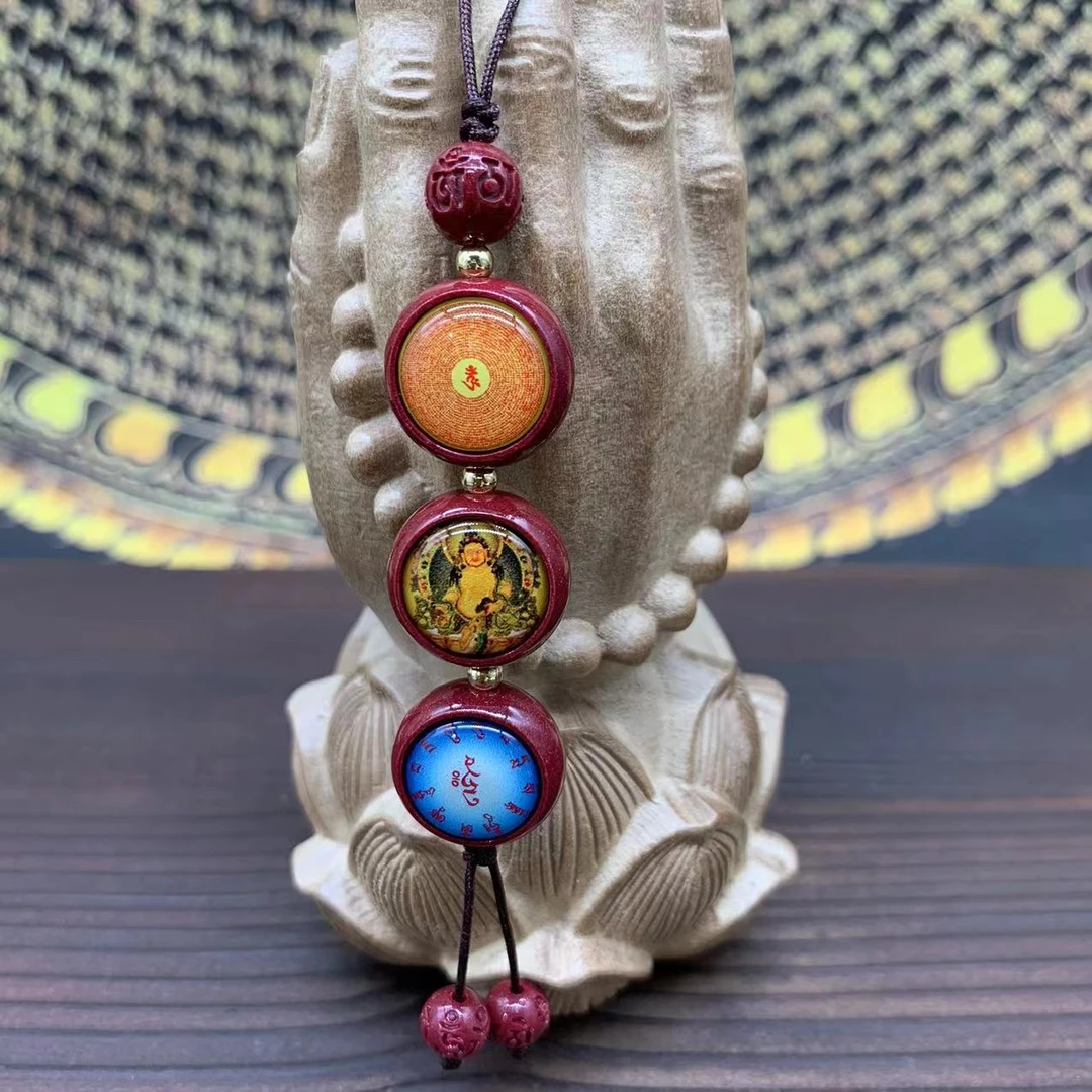 楞严 黄财爷 莲花生大士  福禄寿 三合手机链古风包包挂链