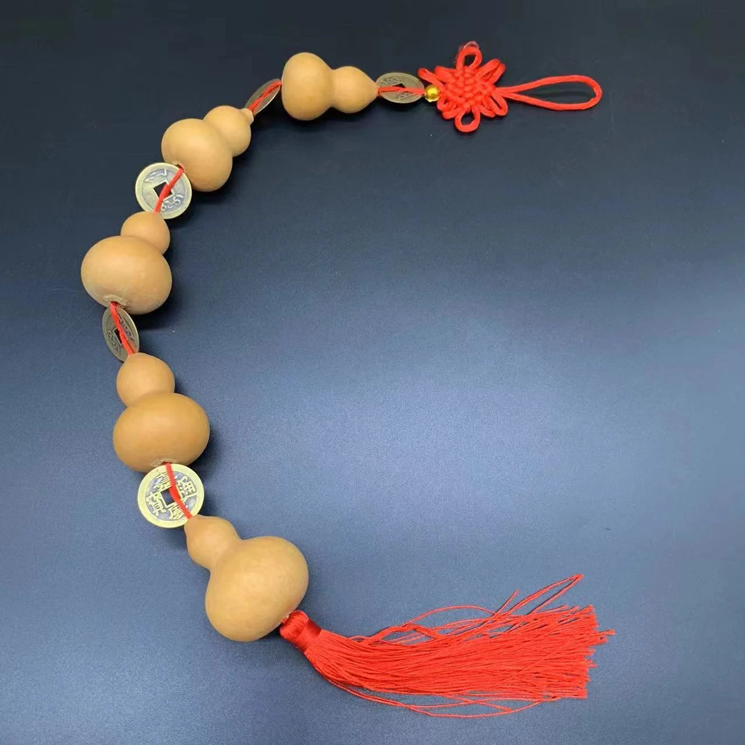 五帝铜币 五福葫芦长串挂件