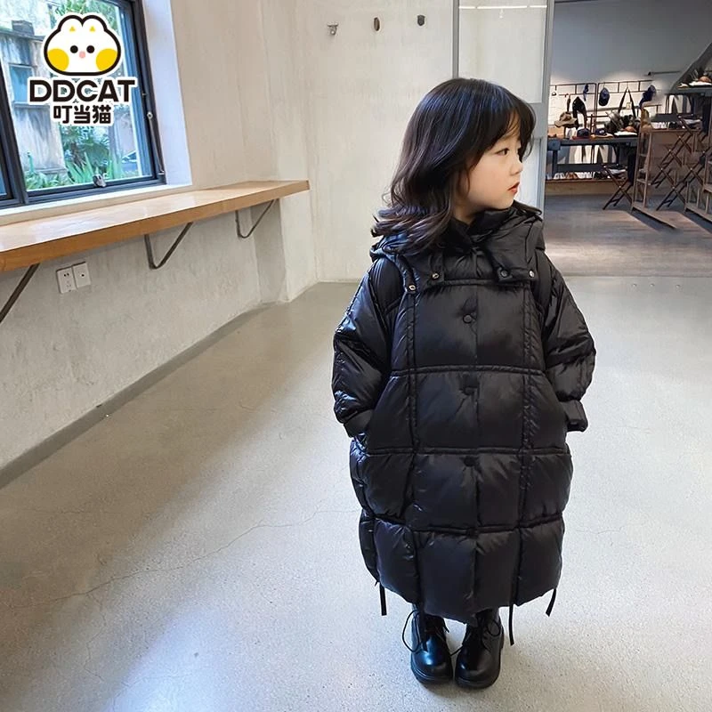 女童加长洋气棉服冬季清仓新款冬装衣女孩秋冬外套儿童夹棉加厚袄