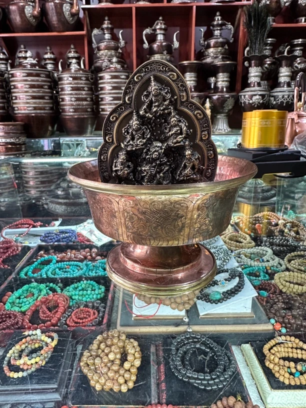 尼泊尔纯铜手工水财神