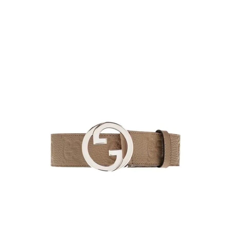 全新未使用 GUCCI/古驰 古驰新款棕色印花腰带 95cm/L97/赠钥匙扣