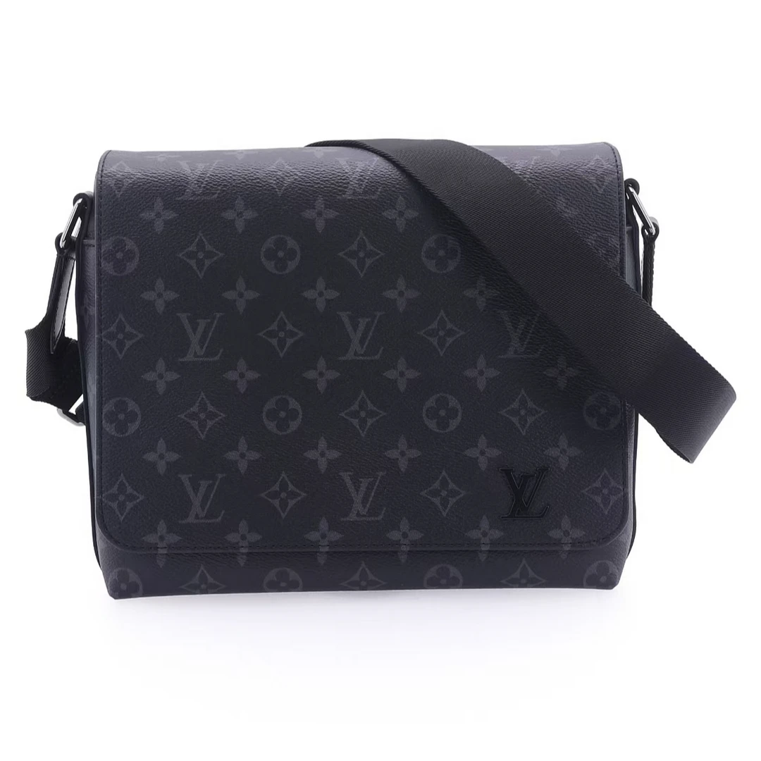 99新 LouisVuitton/路易威登 Lv黑老花邮差包小号/P62