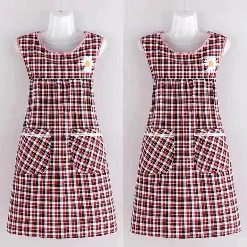 围裙新款坎肩耐磨棉布厨房家用时尚洋气防尘防污韩版轻薄洋气透气