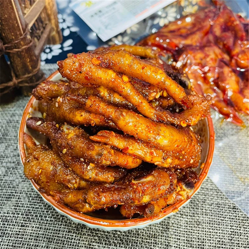淘有味秘制凤爪手工鲜卤熟食麻辣鸡爪休闲零食开带你即食100克