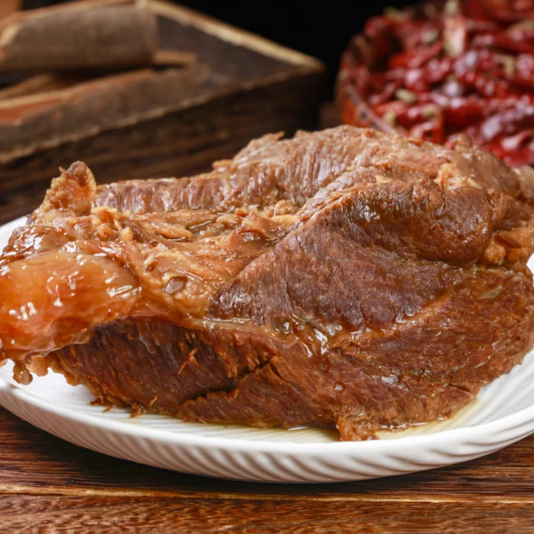 豆记牛腱肉真空包装开袋即食营养卤味500g真材实料卤制酱牛肉熟食