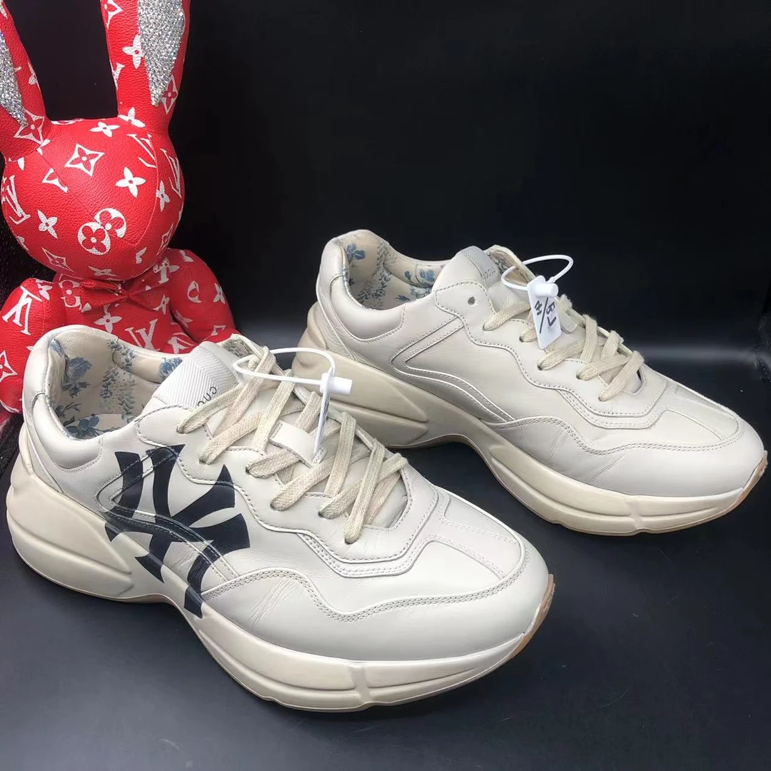 【AO折扣】古驰/GUCCI 41欧码  男士时尚米白百搭厚底老爹鞋ao098