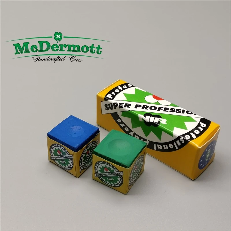 NIR龙骨尼台球巧克粉细腻粘性枪粉擦杆巧粉油性蓝色绿色台球巧